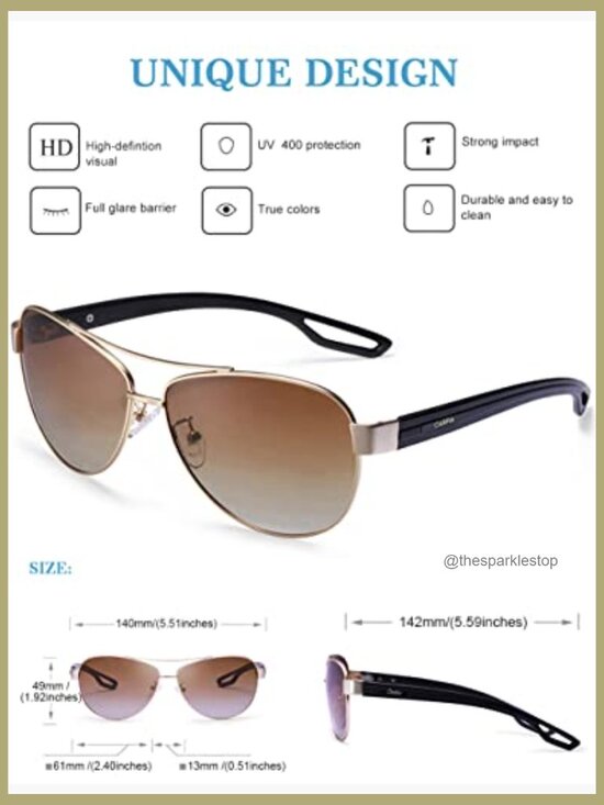 Polarized Metal Frame Sunglasses UV Protection Ultra-Lightweight Driving main image 7